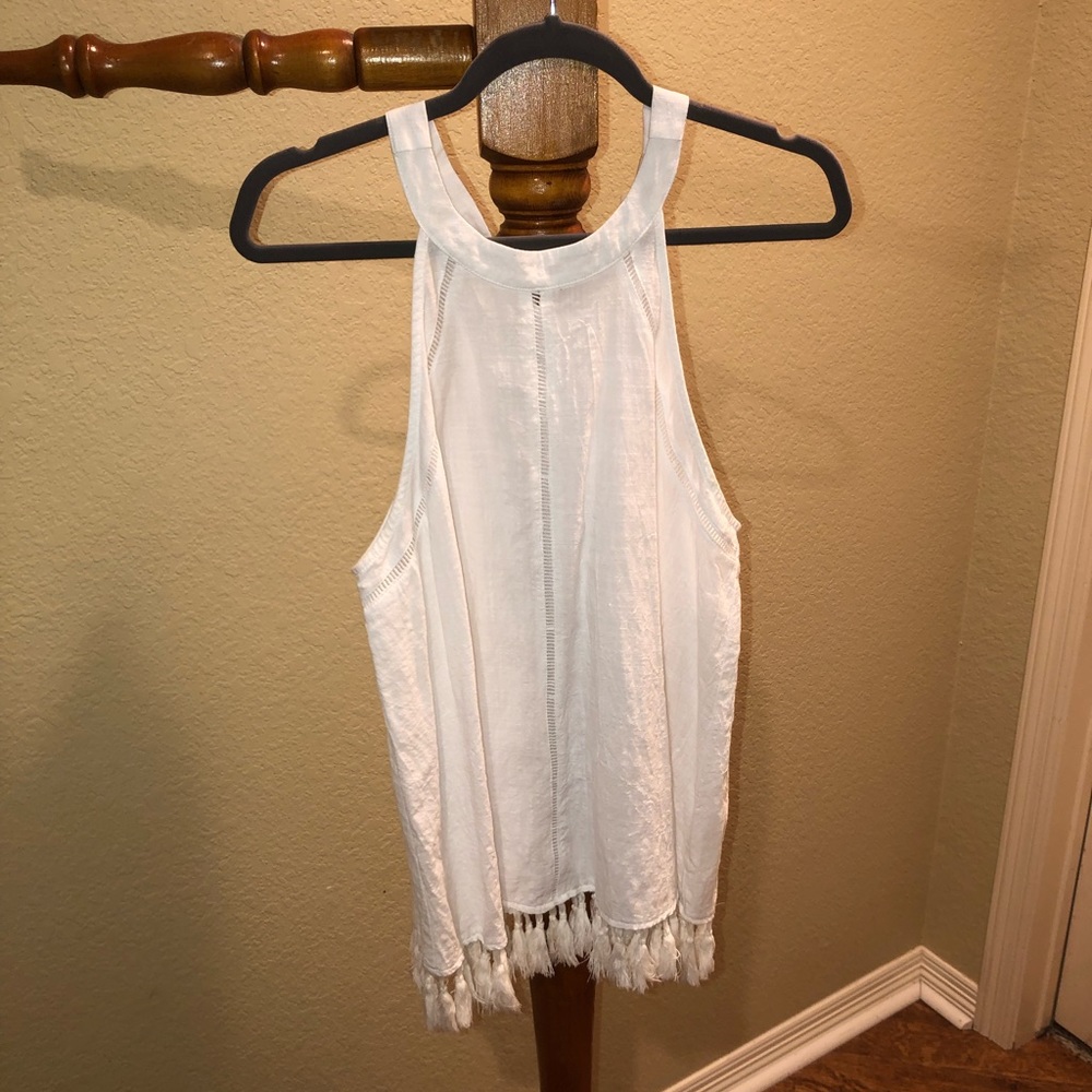 White Halter Top